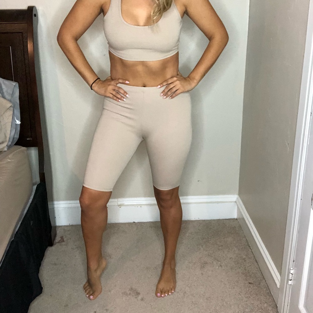 2 Piece biker short set